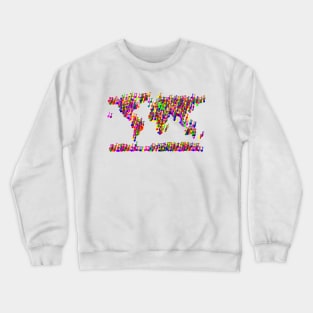 World Map Music Notes Crewneck Sweatshirt